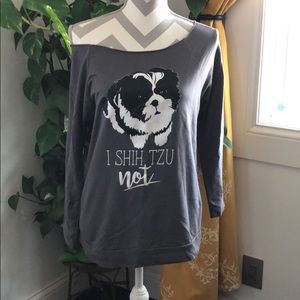 I Shih Tzu Not Off The Shoulder Sweater